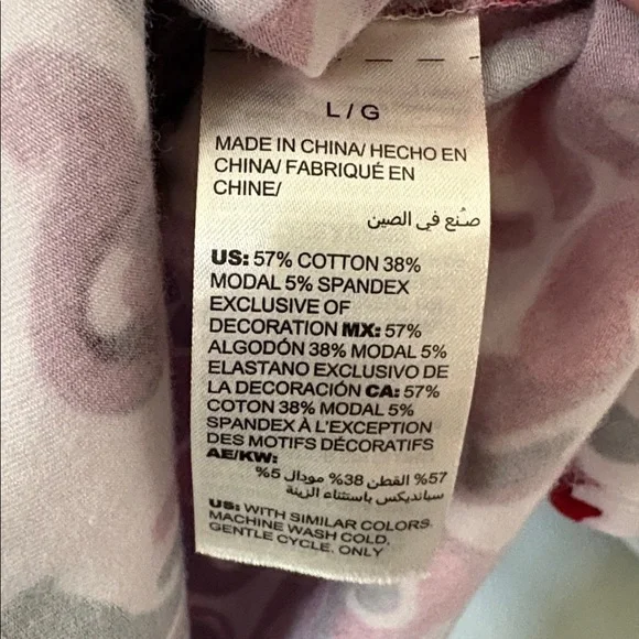 *2 Pieces SOMA Long Sleeve Top & Wide Leg Drawstring Bottoms Pajamas Loungewear - Picture 7 of 16